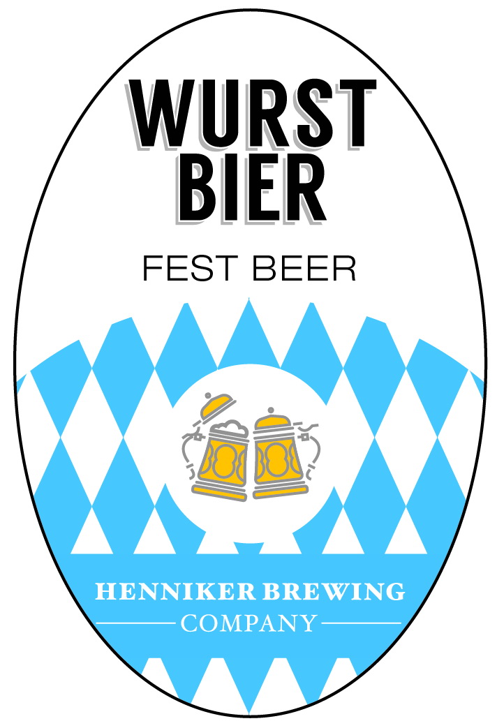 wurst bier tap handle sticker